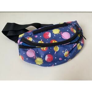Planets Solar System Crossbody Fanny Pack with Blue Background- NWT